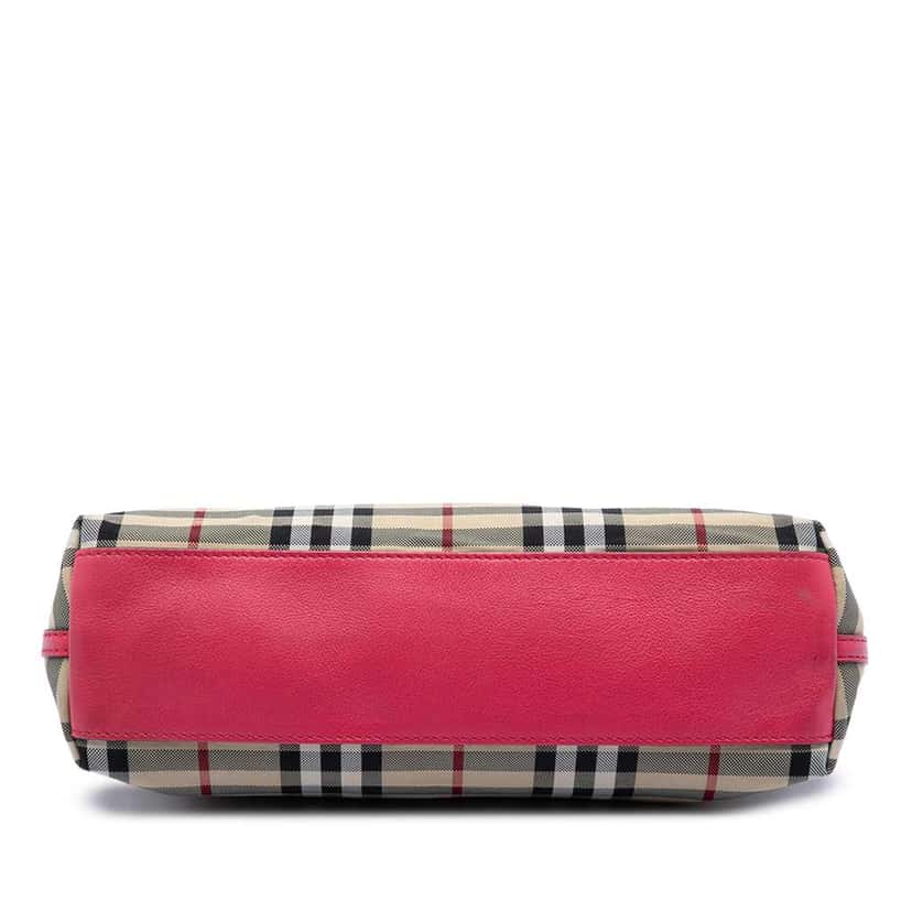 Burberry Haymarket Check Canvas Leah Crossbody Beige Canvas Very good condition - Inside View