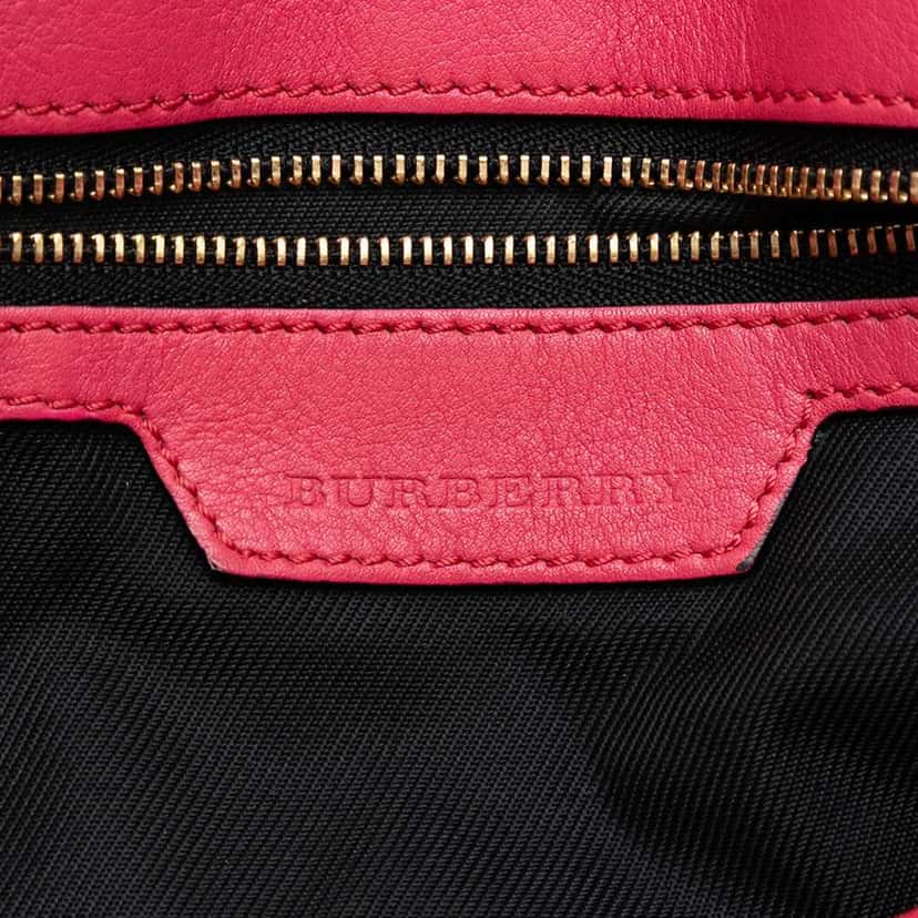 Burberry Haymarket Check Canvas Leah Crossbody Beige Canvas Very good condition - Box View