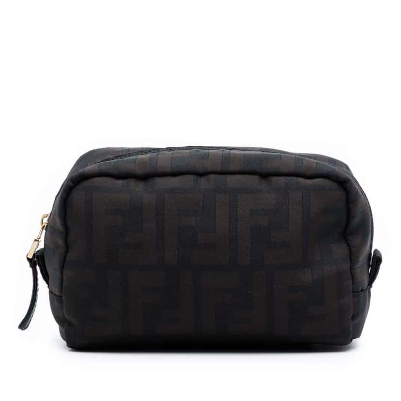 Fendi Zucca Canvas Pouch Brown Canvas Very good condition - Front View