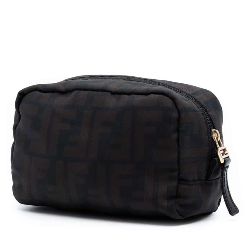 Fendi Zucca Canvas Pouch Brown Canvas Very good condition - Back View