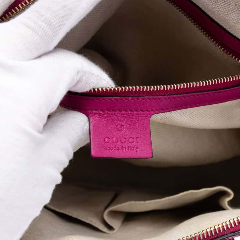 Gucci Small Microguccissima Patent Nice Dome Satchel Pink Leather Very good condition - Box View