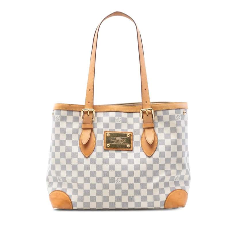 Louis Vuitton Damier Azur Hampstead MM White Very good condition - Front View
