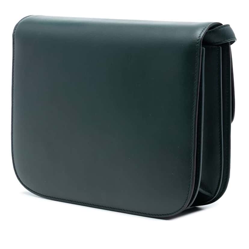 Celine Medium Calfskin Classic Box Green Leather Very good condition - Back View