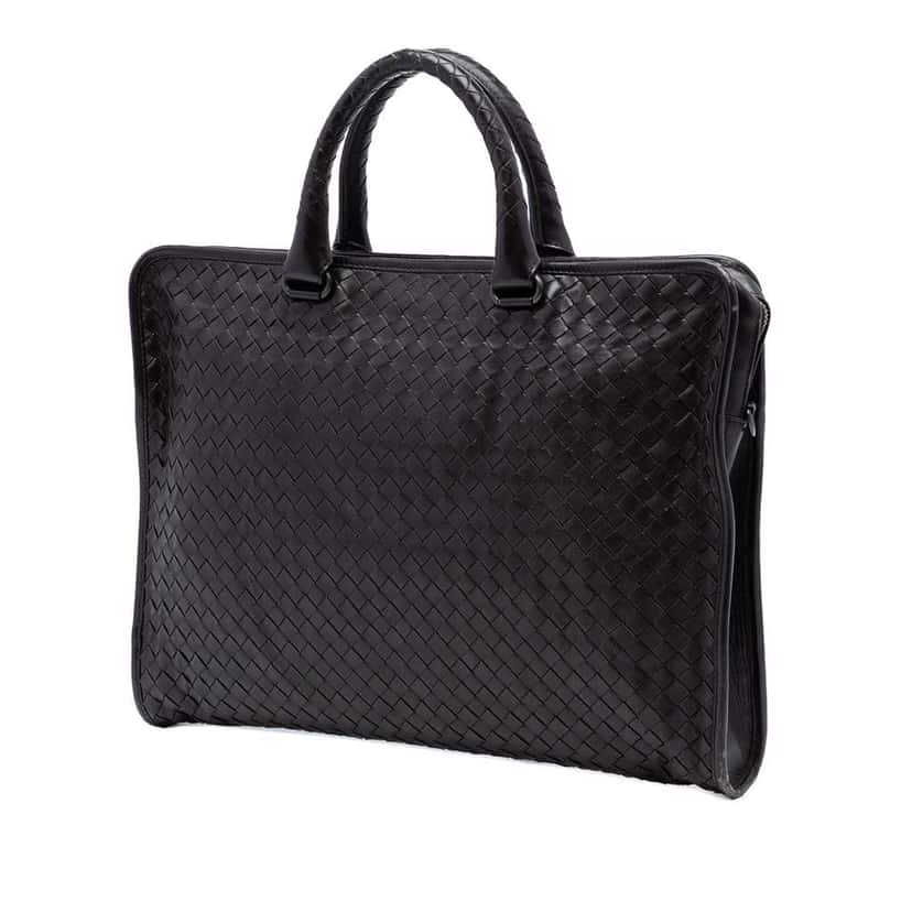 Bottega Veneta Nappa Intrecciato Business Bag Brown Leather Very good condition - Back View