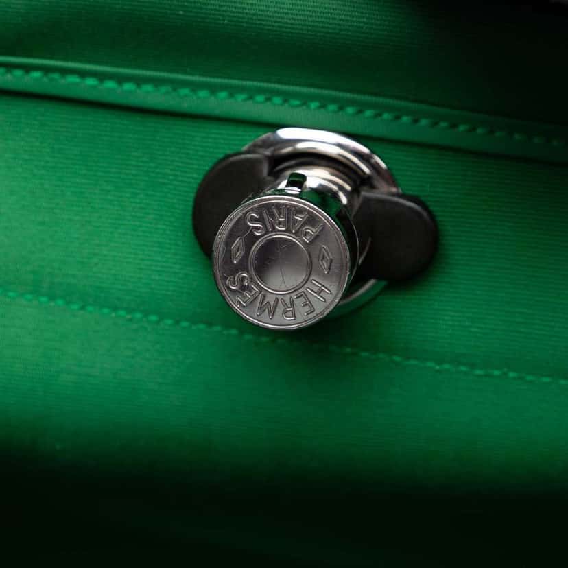 Hermès Toile Herbag Zip 31 Green Canvas Very good condition - Box View