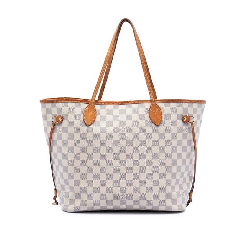 Louis Vuitton Damier Azur Neverfull MM White Very good condition - Front View