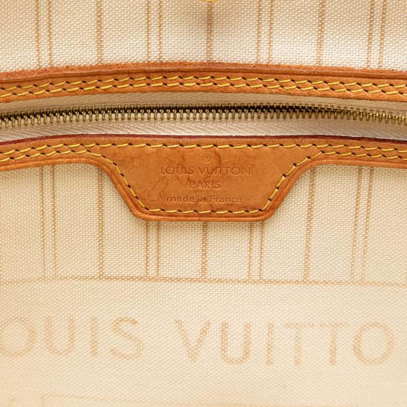 Louis Vuitton Damier Azur Neverfull MM White Very good condition - Box View