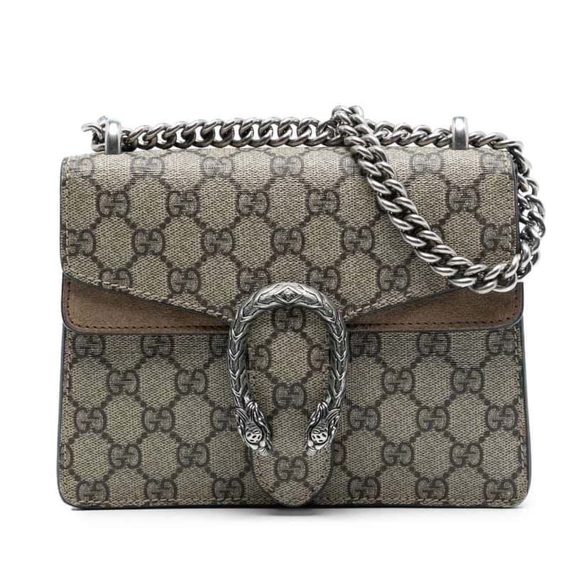 Gucci Small GG Supreme Dionysus Crossbody Beige Very good condition - Front View
