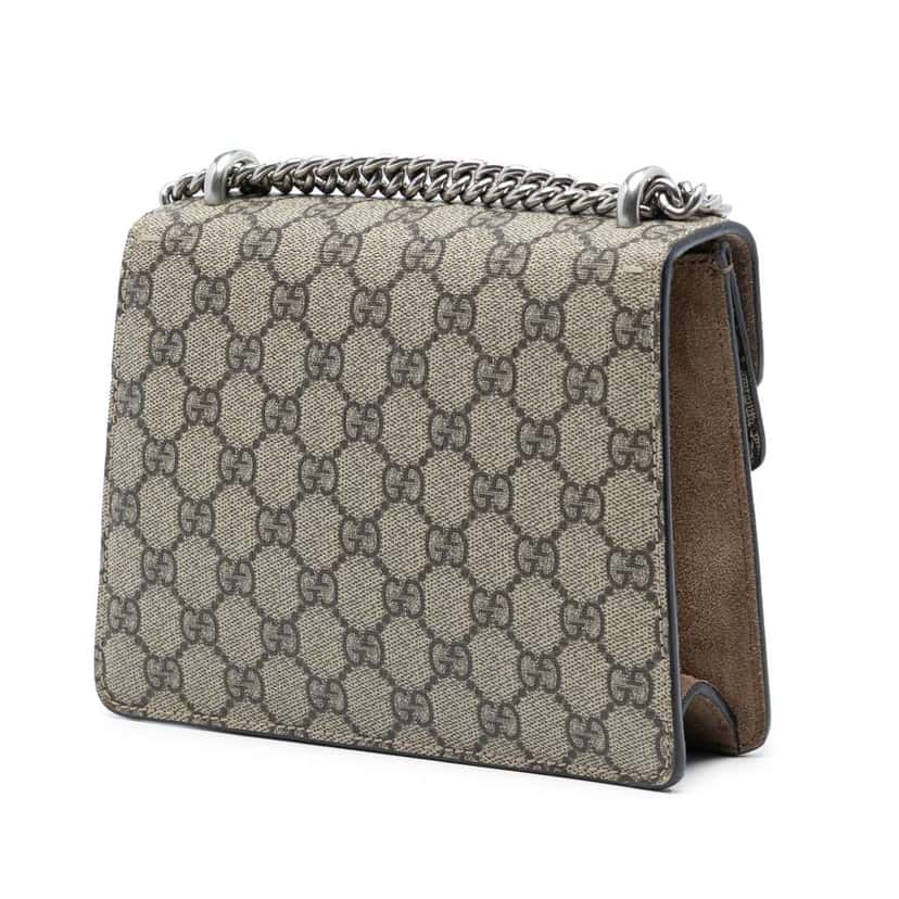 Gucci Small GG Supreme Dionysus Crossbody Beige Very good condition - Back View