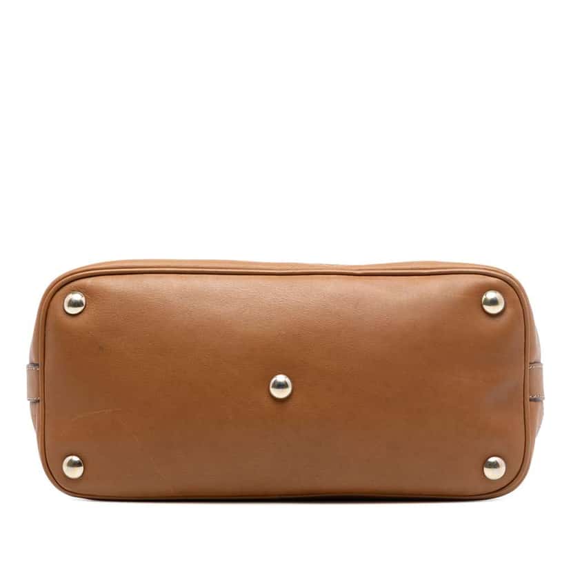 Gucci Medium Guccissima Charm Dome Satchel Brown Leather Very good condition - Inside View