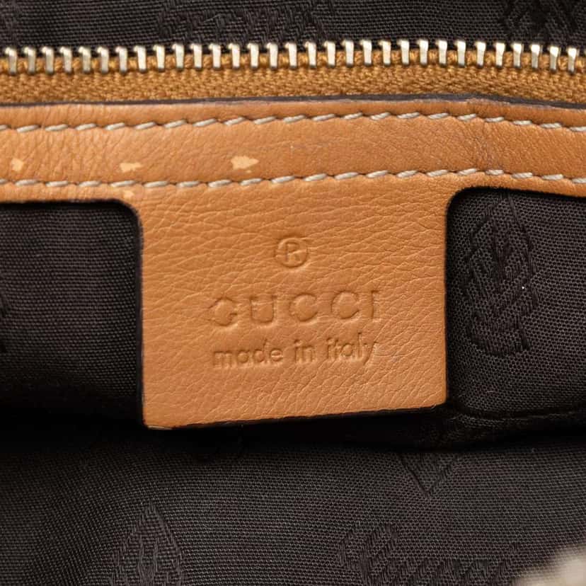 Gucci Medium Guccissima Charm Dome Satchel Brown Leather Very good condition - Box View