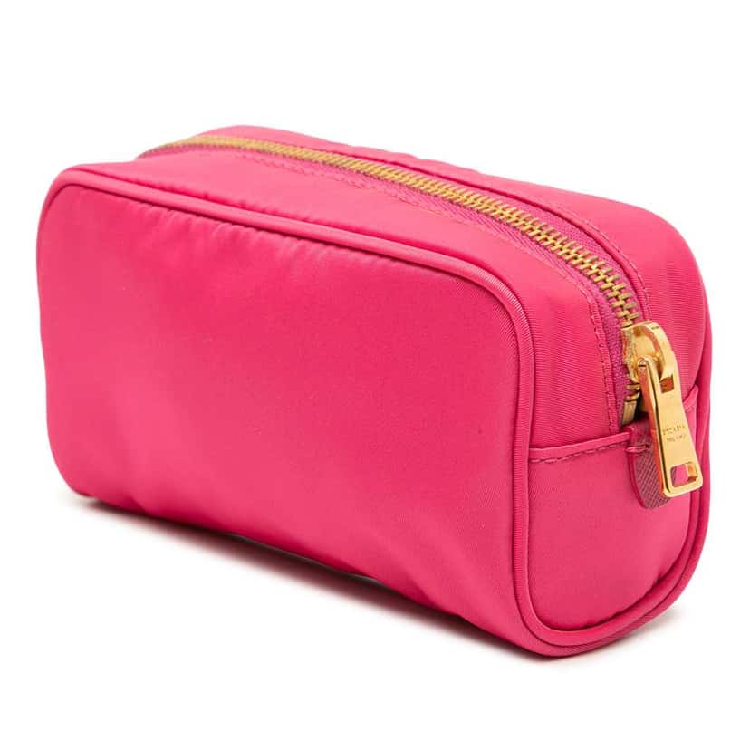 Prada Tessuto Wristlet Pouch Pink Very good condition - Back View