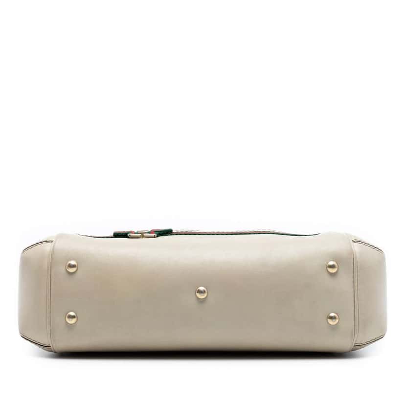 Gucci GG Canvas Web Mayfair Satchel Beige Canvas Very good condition - Inside View