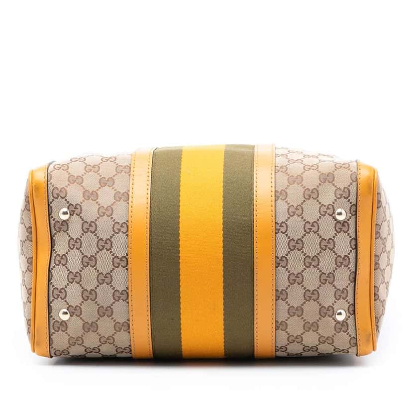 Gucci Medium GG Canvas Web Joy Boston Bag Beige Very good condition - Inside View