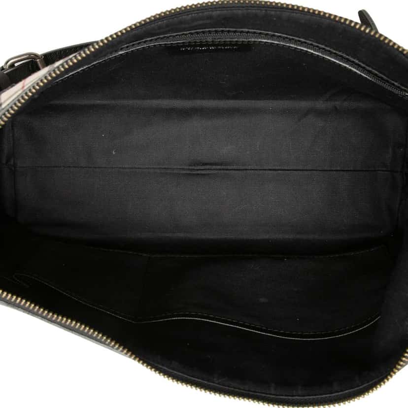 Burberry House Check Canvas Shoulder Bag Beige Canvas Very good condition - Model View