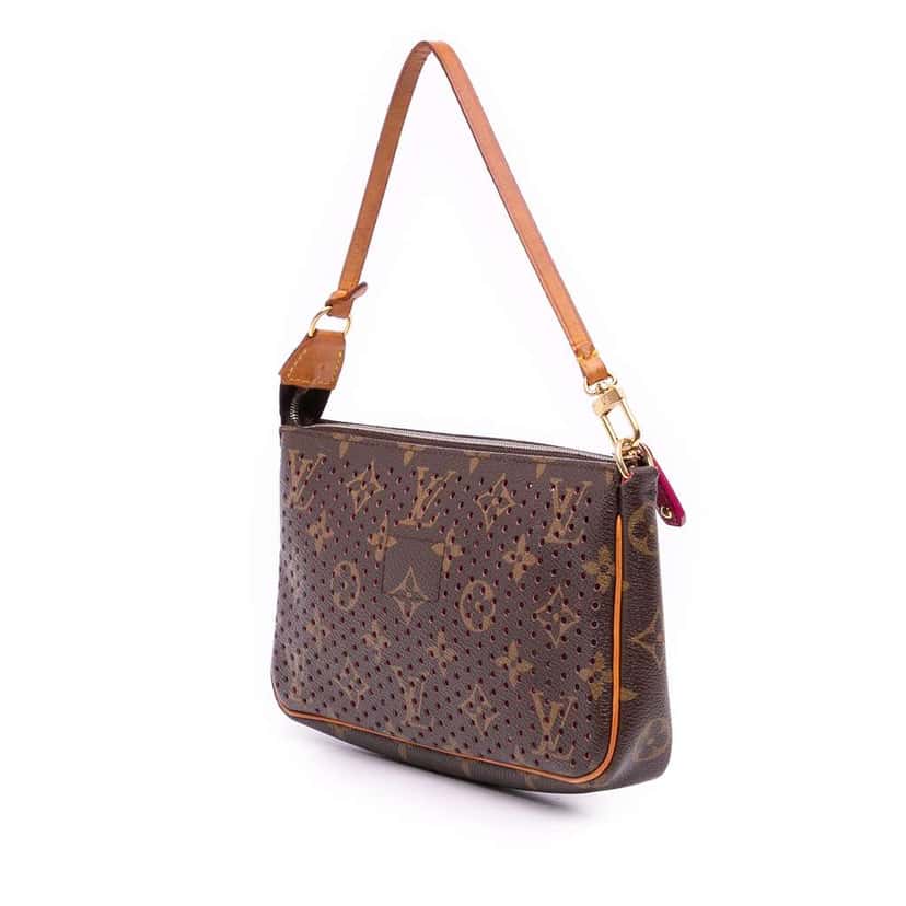 Louis Vuitton Monogram Perforated Pochette Accessoires Brown Very good condition - Back View