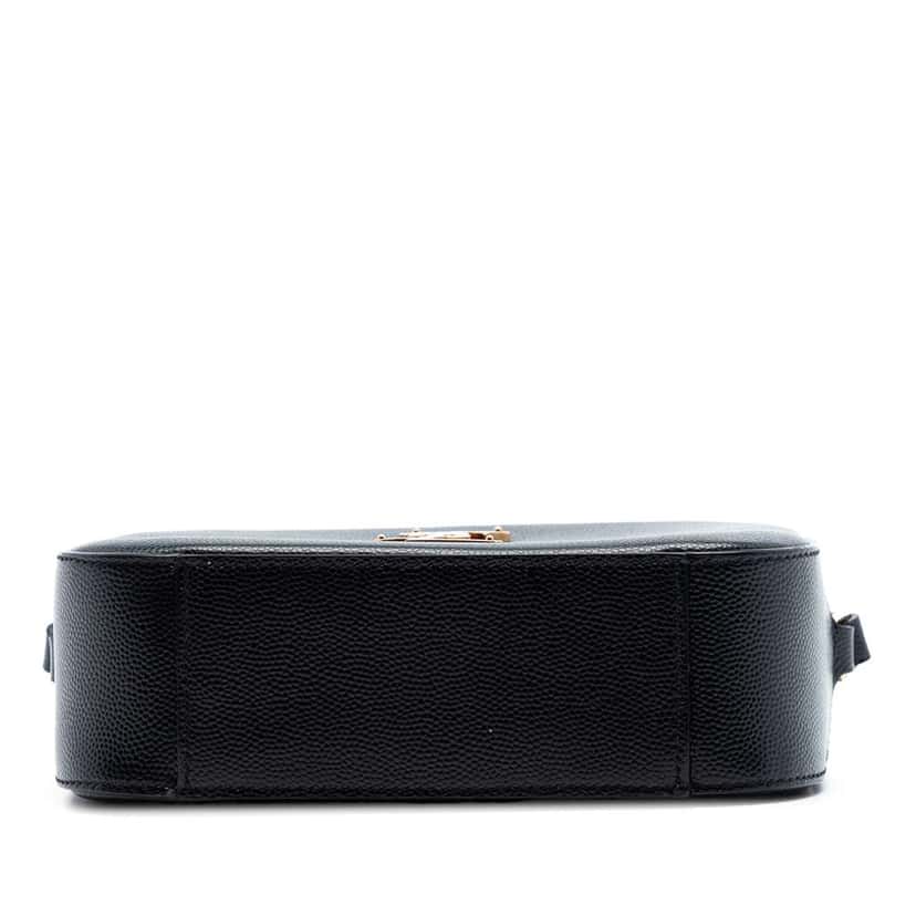 Saint Laurent Small Grain De Poudre Classic Monogram Camera Bag Black Leather Very good condition - Inside View