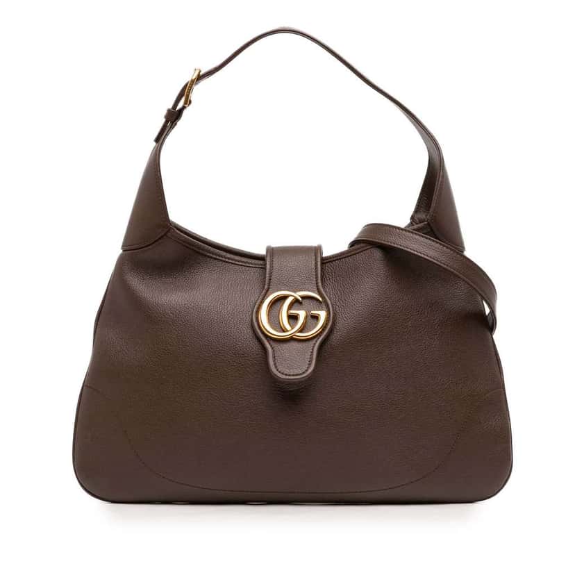 Gucci Medium Leather Aphrodite Crossbody Brown Leather Very good condition - Front View