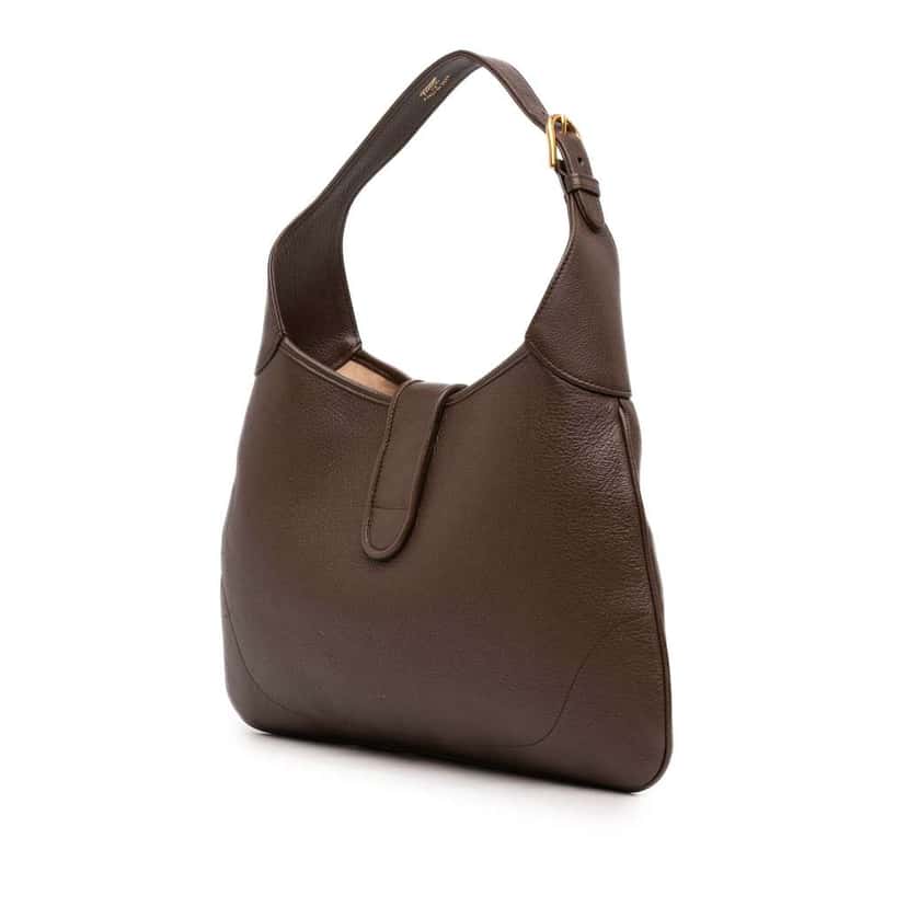 Gucci Medium Leather Aphrodite Crossbody Brown Leather Very good condition - Back View