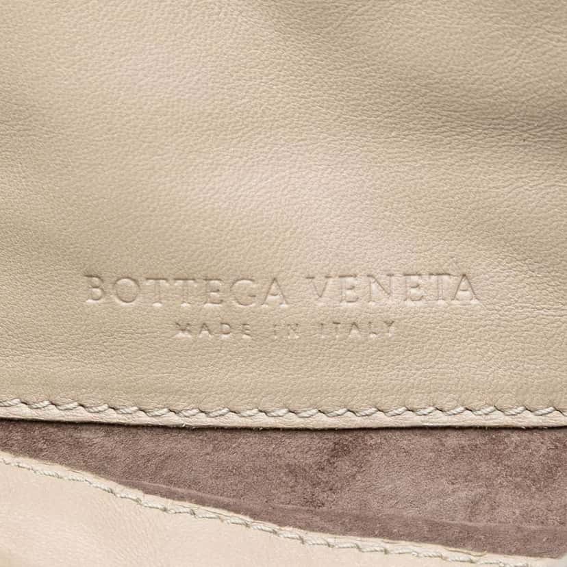 Bottega Veneta Mini Nappa Intrecciato Expandable Chain Flap Crossbody Beige Leather Very good condition - Box View