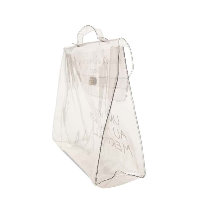 Hermès Vinyl Souvenir De L Exposition Kelly Handbag White Very good condition - Back View