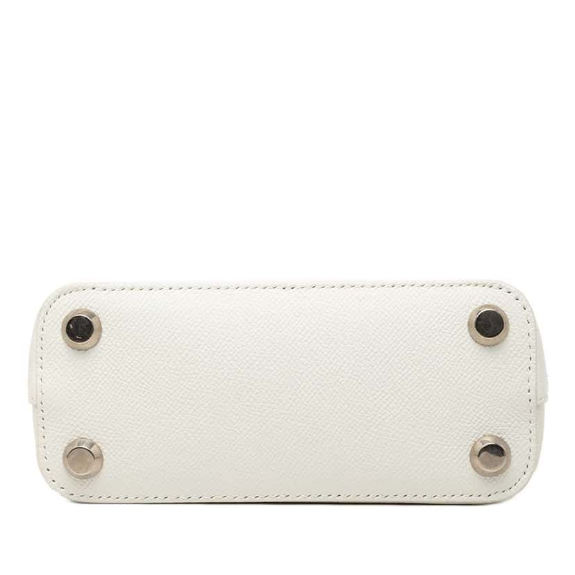 Balenciaga XXS Calfskin Ville Top Handle Bag White Leather Very good condition - Inside View