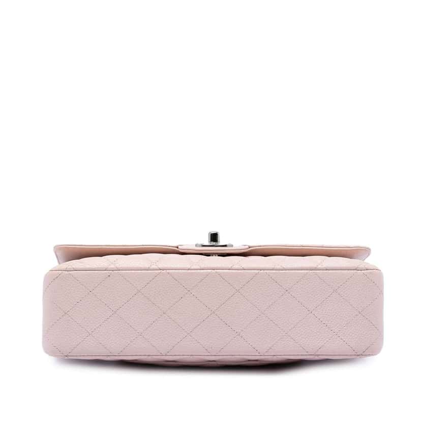 Chanel Medium Classic Caviar Double Flap Pink Leather Very good condition - Inside View