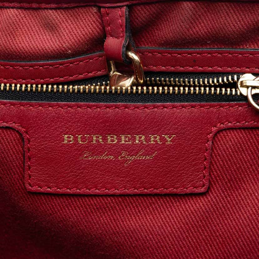 Burberry Small Haymarket Check Canvas Canterbury Tote Beige Canvas Very good condition - Box View