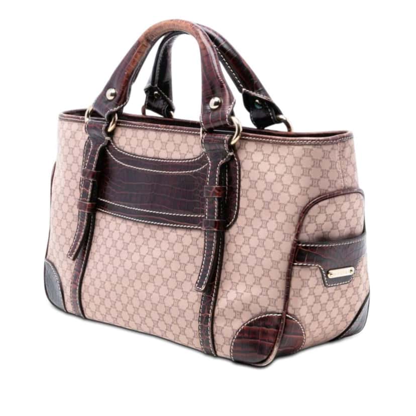 Celine Macadam Canvas Boogie Handbag Beige Canvas Very good condition - Back View