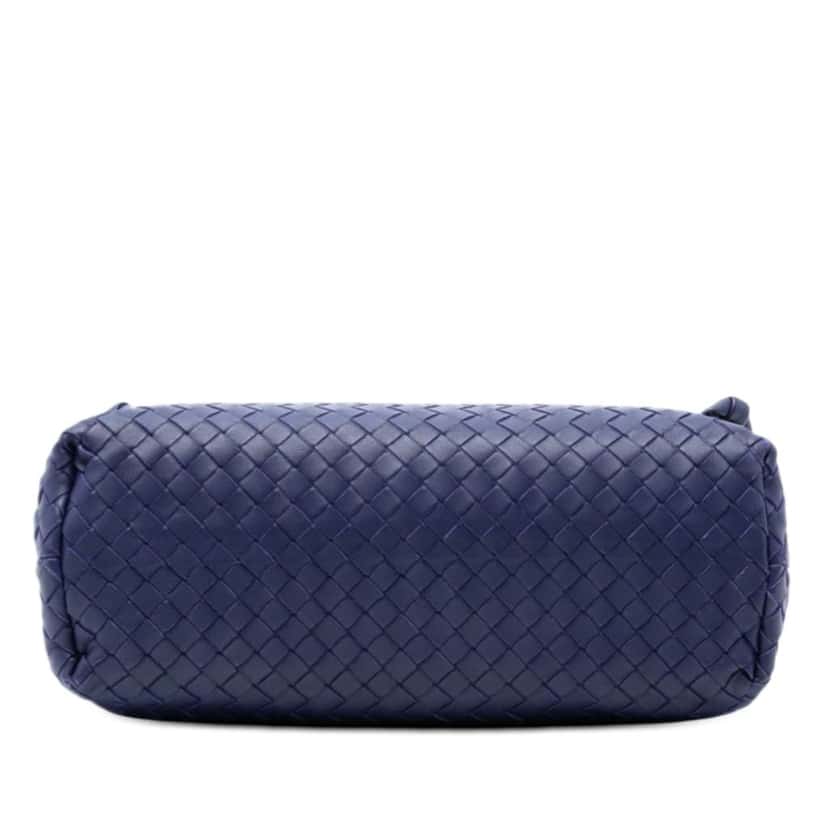 Bottega Veneta Medium Nappa Intrecciato Olimpia Shoulder Bag Blue Leather Very good condition - Inside View