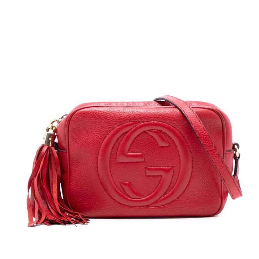 Gucci Leather Soho Disco Crossbody Red Leather Very good condition - Front View
