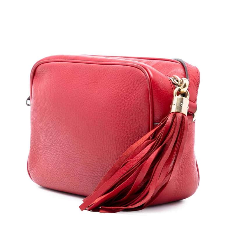 Gucci Leather Soho Disco Crossbody Red Leather Very good condition - Back View