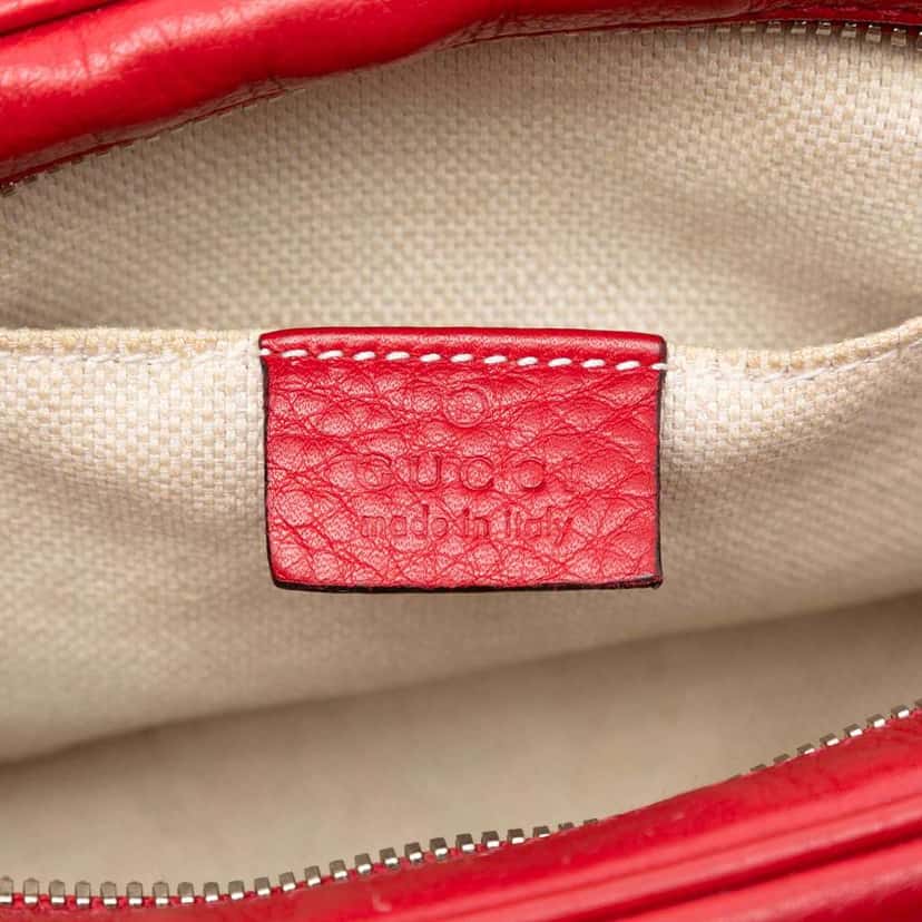 Gucci Leather Soho Disco Crossbody Red Leather Very good condition - Box View