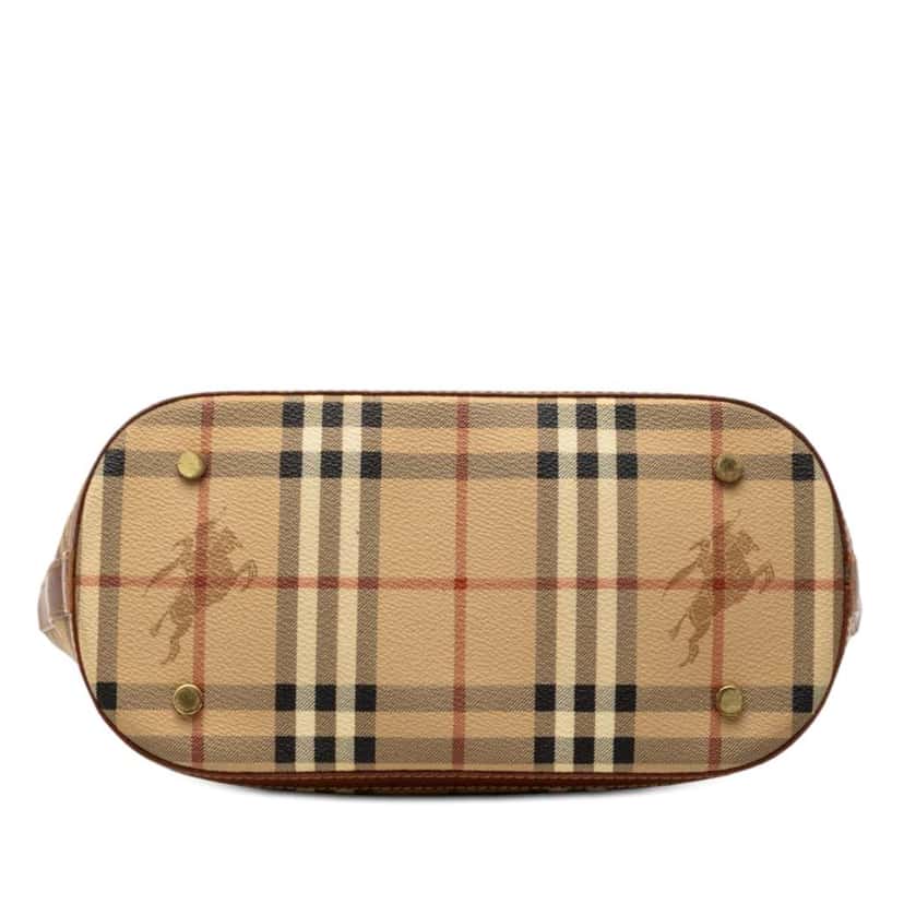 Burberry Haymarket Check Coated Canvas Shoulder Bag Beige Canvas Very good condition - Inside View