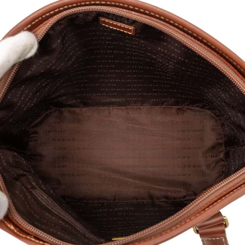 Burberry Haymarket Check Coated Canvas Shoulder Bag Beige Canvas Very good condition - Model View