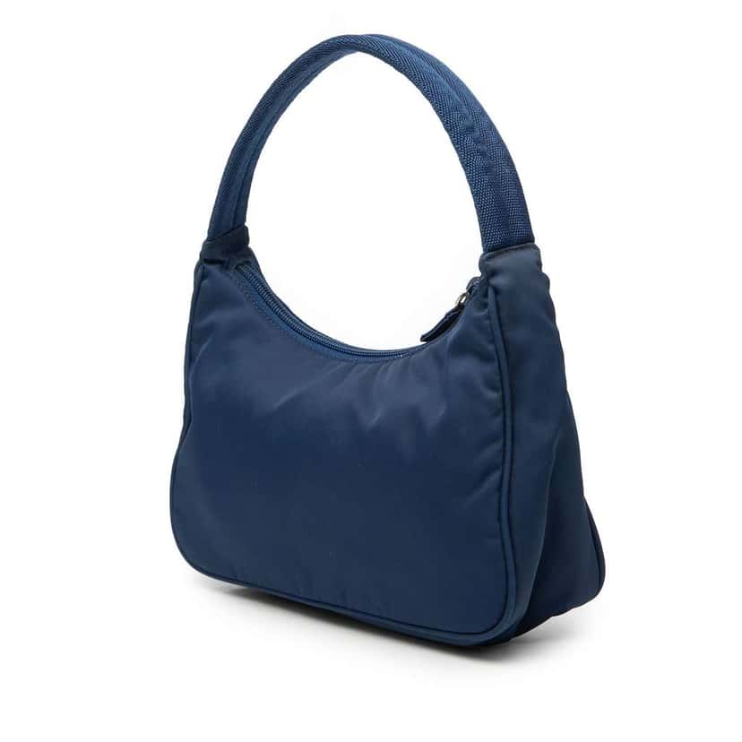 Prada Mini Tessuto Sport Shoulder Bag Blue Very good condition - Back View