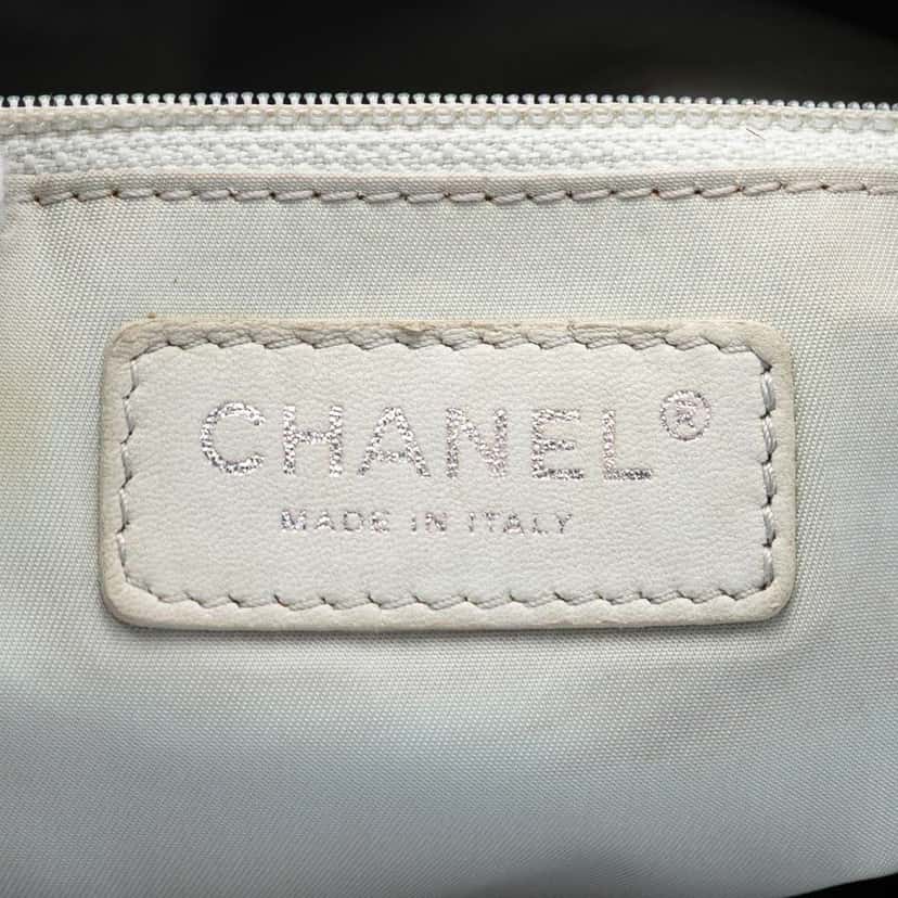 Chanel Small Bicolor Quilted Coated Canvas Paris Biarritz Tote Grey Canvas Very good condition - Box View