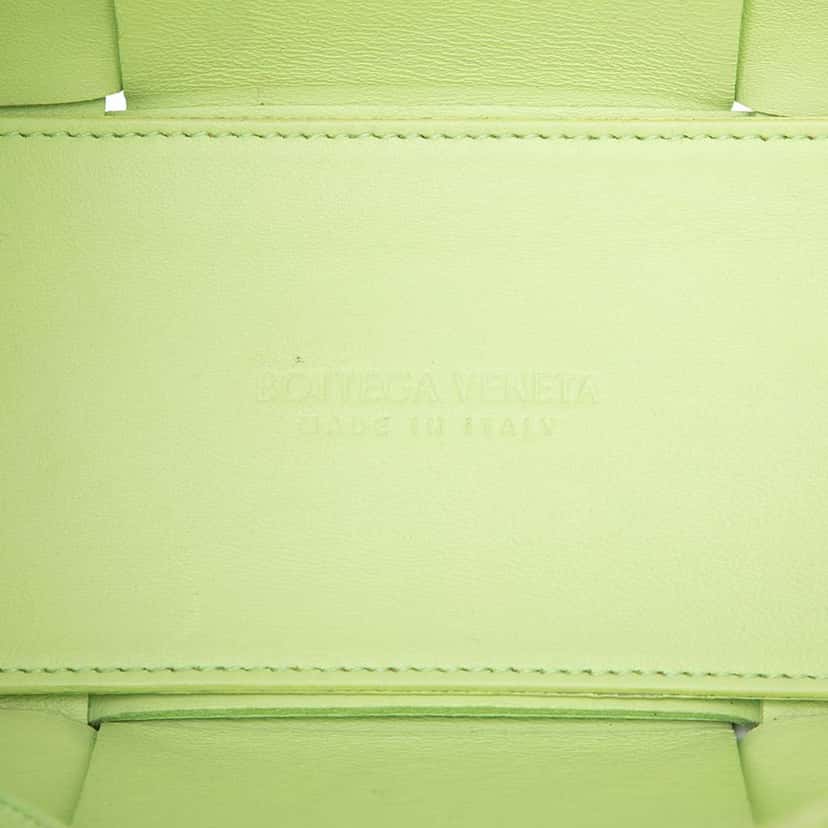 Bottega Veneta Mini Nappa Maxi Intrecciato Arco Tote Green Leather Very good condition - Box View