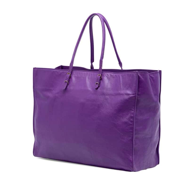 Balenciaga Leather Papier A4 Tote Purple Leather Very good condition - Back View