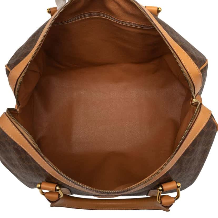 Celine Macadam Coated Canvas Boston Bag Brown Canvas Very good condition - Model View