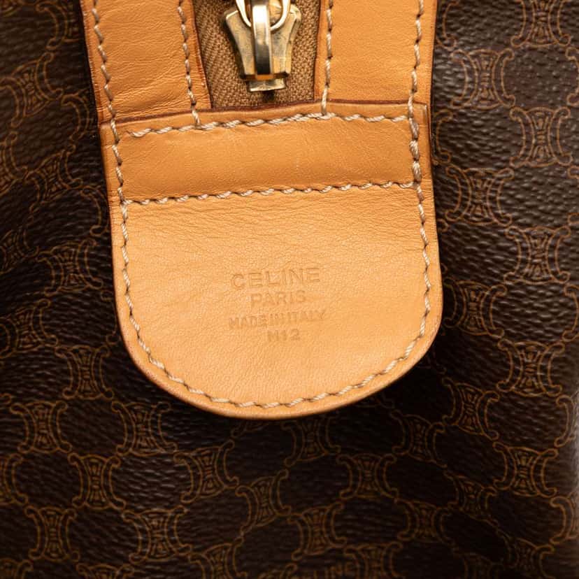 Celine Macadam Coated Canvas Boston Bag Brown Canvas Very good condition - Box View