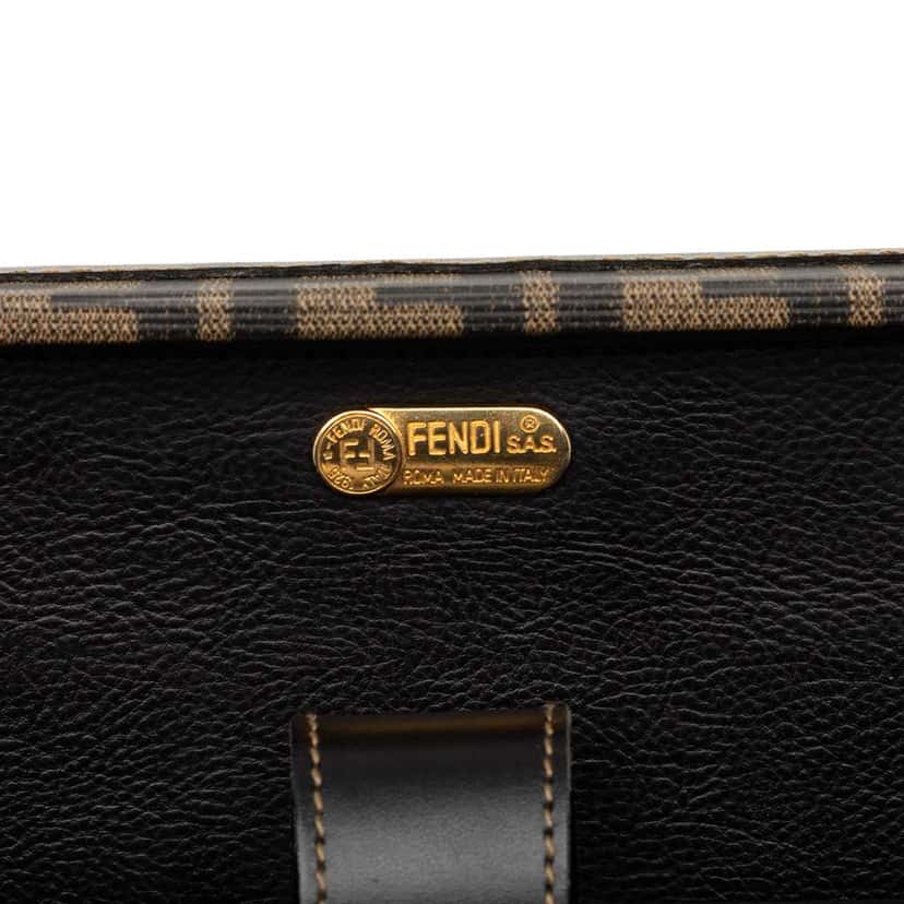 Fendi Zucca Coated Canvas Trunk Travel Bag Brown Canvas Very good condition - Box View