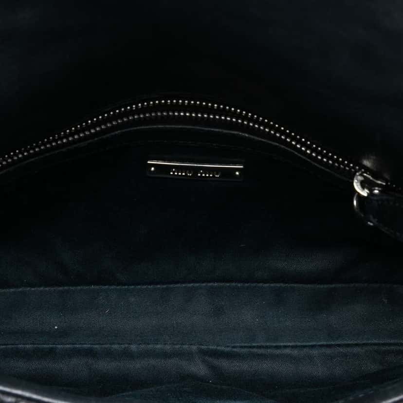 Miu Miu Matelasse Nappa Crystal Chain Satchel Black Leather Very good condition - Model View