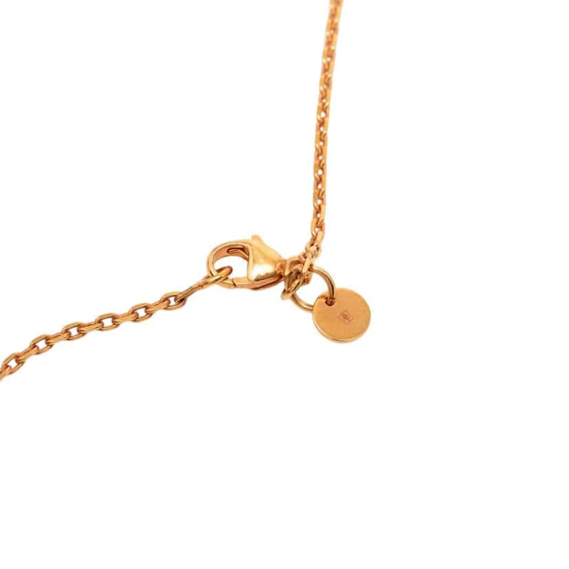 Hermès Small Rose Gold Plated Swift As de Coeur Pendant Necklace Pink Rose Gold Very good condition - Box View