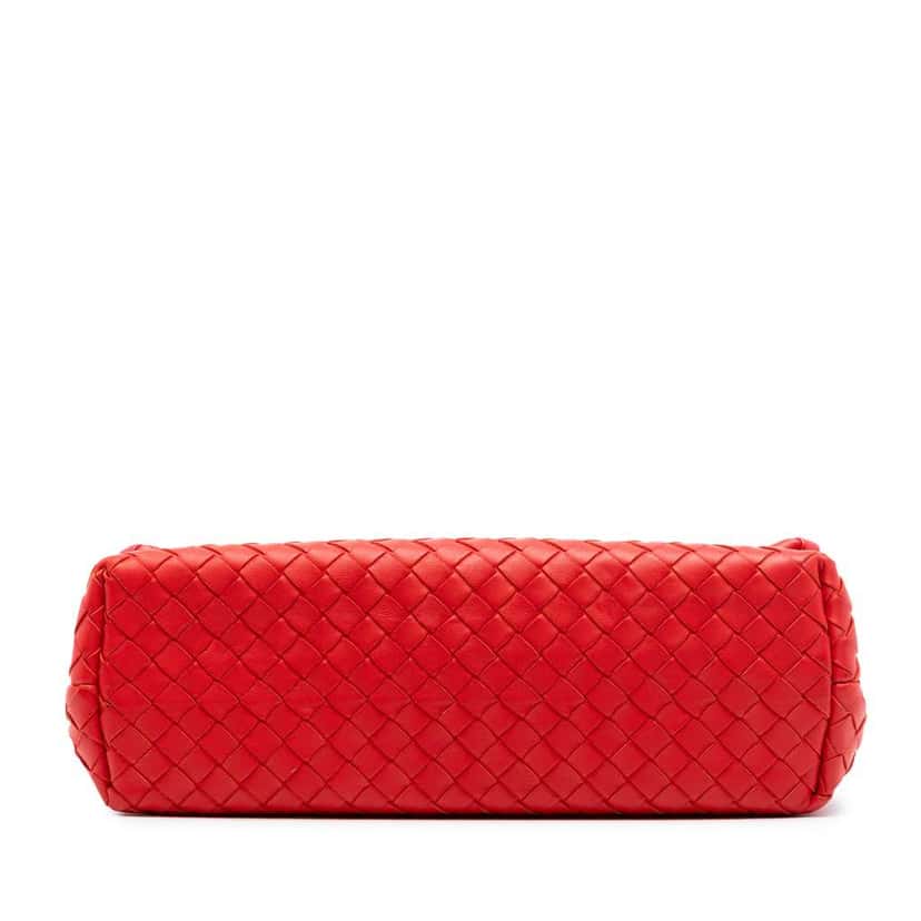 Bottega Veneta Small Nappa Intrecciato Olimpia Shoulder Bag Orange Leather Very good condition - Inside View