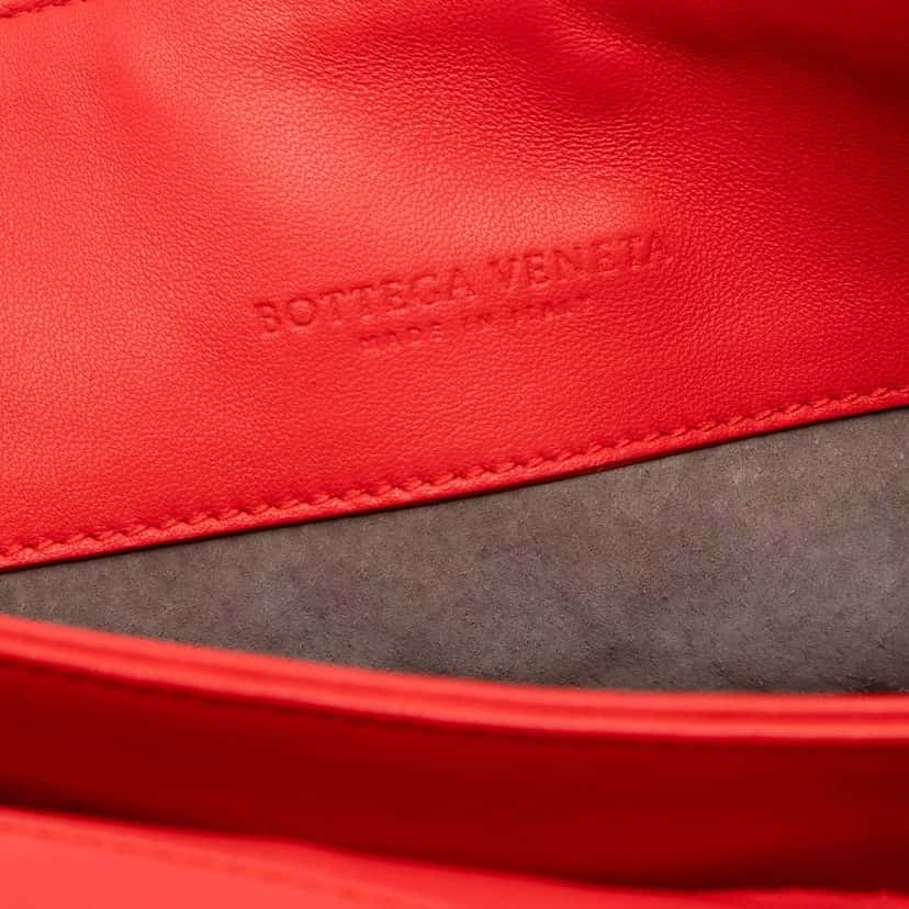 Bottega Veneta Small Nappa Intrecciato Olimpia Shoulder Bag Orange Leather Very good condition - Box View