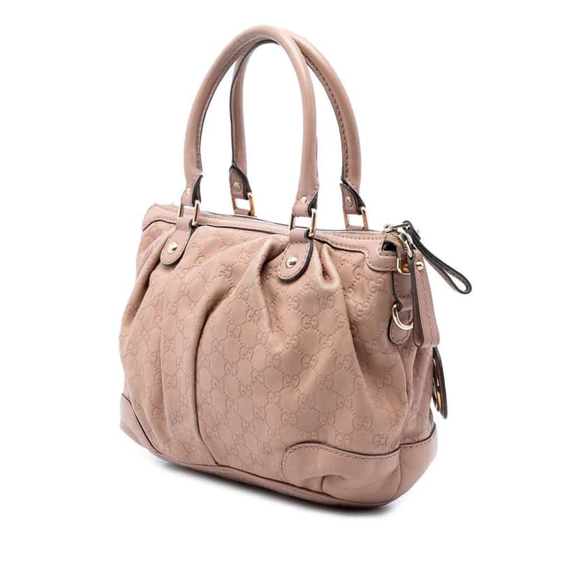 Gucci Guccissima Sukey Satchel Brown Leather Very good condition - Back View