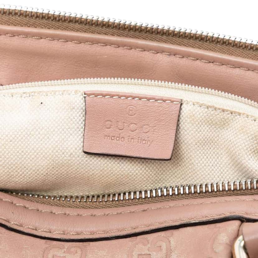 Gucci Guccissima Sukey Satchel Brown Leather Very good condition - Box View