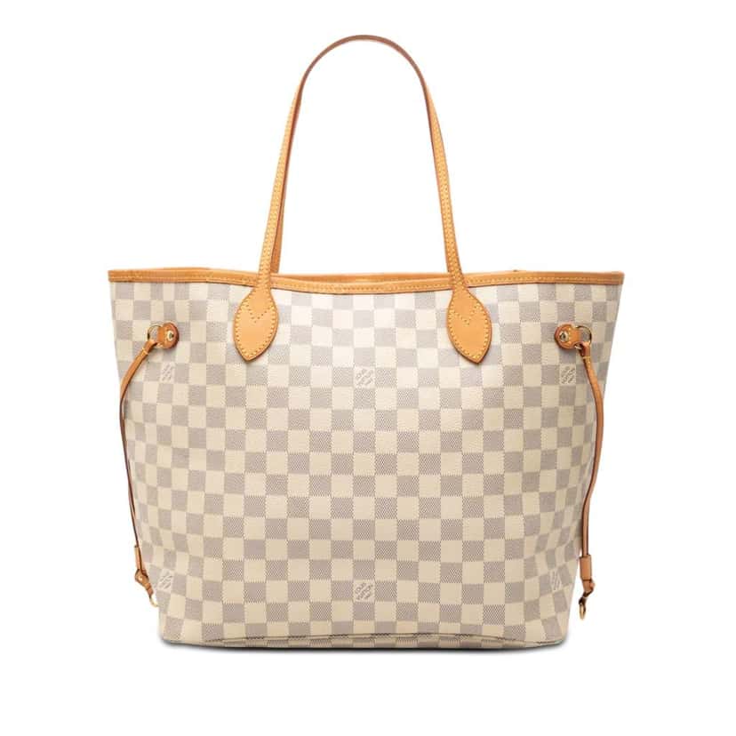 Louis Vuitton Damier Azur Neverfull MM White Very good condition - Front View