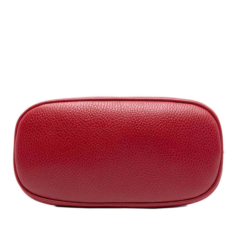 Gucci Mini Leather GG Charm Dome Satchel Red Leather Very good condition - Inside View